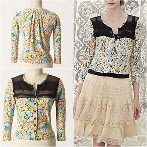 Anthropologie Bluebells Awaken Cardigan